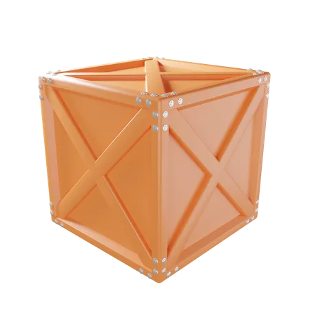 Caja de madera  3D Illustration