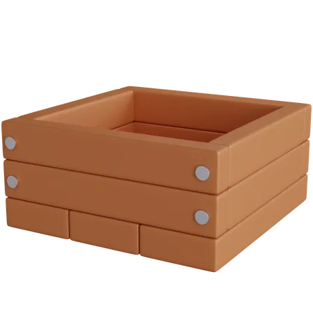 Caja de madera de frutas  3D Icon