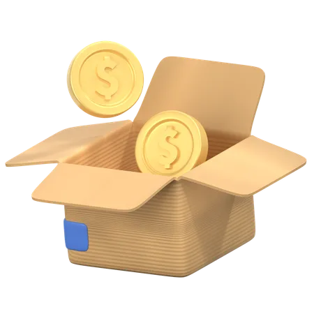 Caja de moneda  3D Icon