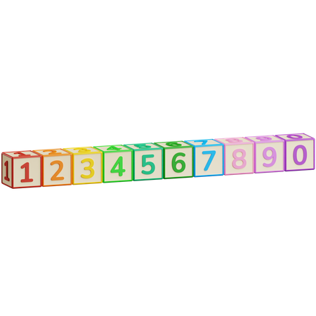 Caja de números  3D Icon