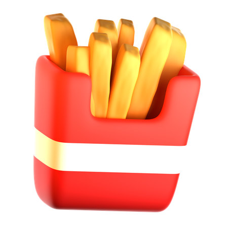 Caja de papas fritas  3D Icon