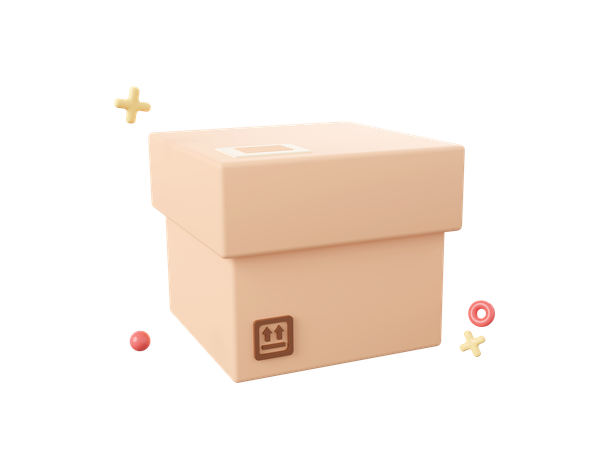 Caja de paquete  3D Icon