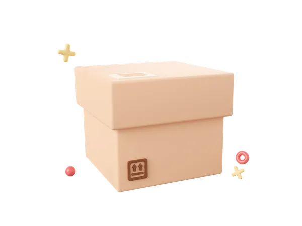 Caja de paquete  3D Icon