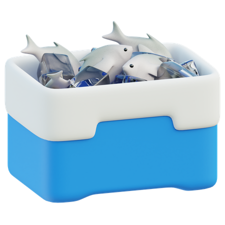 Caja de pescado  3D Icon