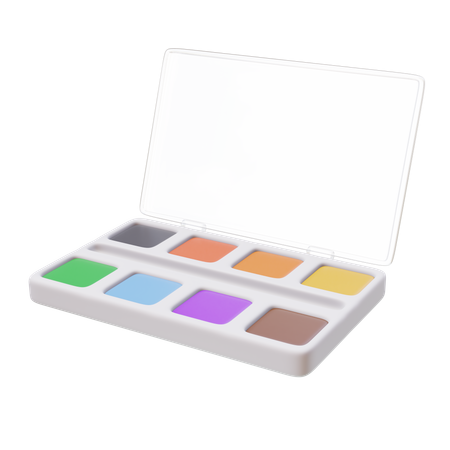 Caja de pinturas de acuarela  3D Icon