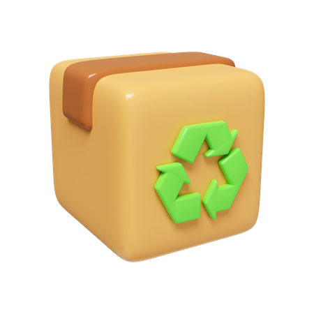 Caja de reciclaje  3D Icon