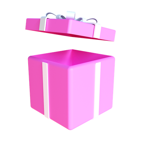 Caja de regalo abierta  3D Illustration