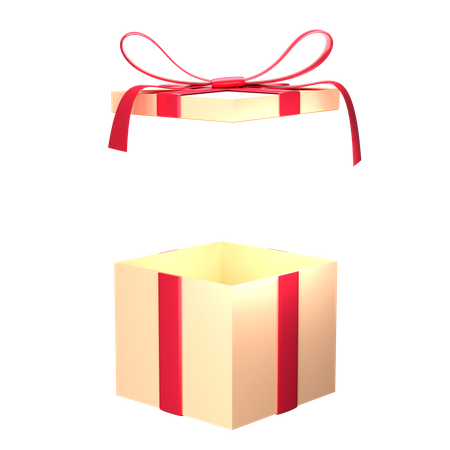 Caja de regalo abierta  3D Illustration