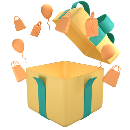 Caja de regalo abierta  3D Icon