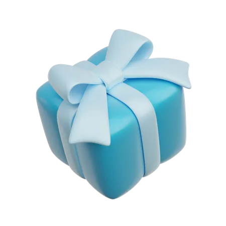 Caja de regalo azul  3D Icon