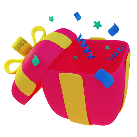 Celebración de caja de regalo  3D Icon