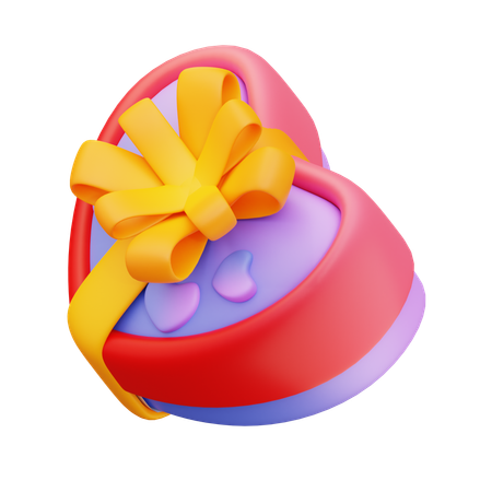 Caja de regalo de amor  3D Icon