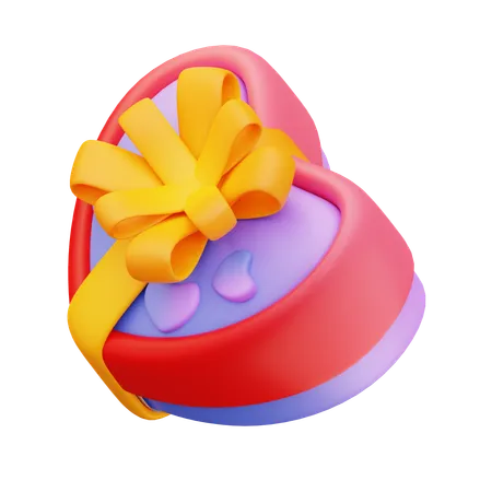 Caja de regalo de amor  3D Icon