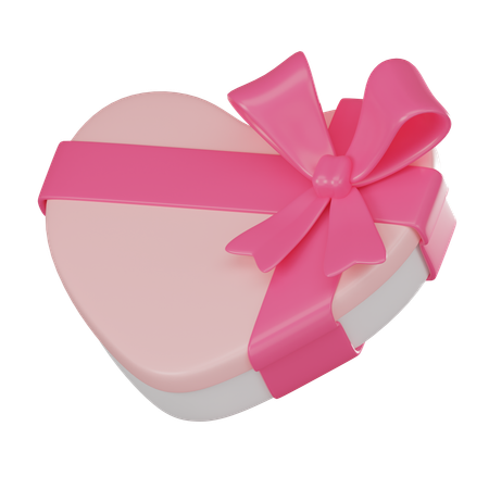 Caja de regalo de amor  3D Icon