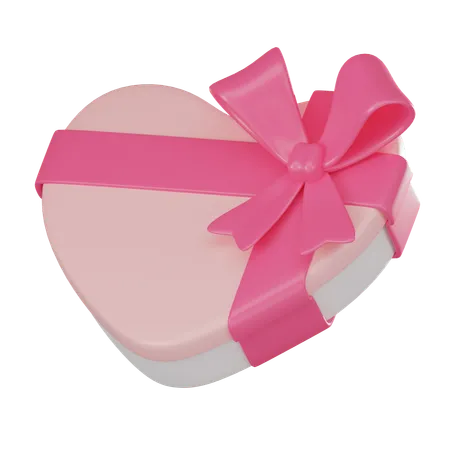 Caja de regalo de amor  3D Icon