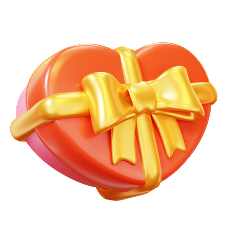 Caja de regalo de amor  3D Icon