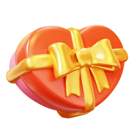 Caja de regalo de amor  3D Icon