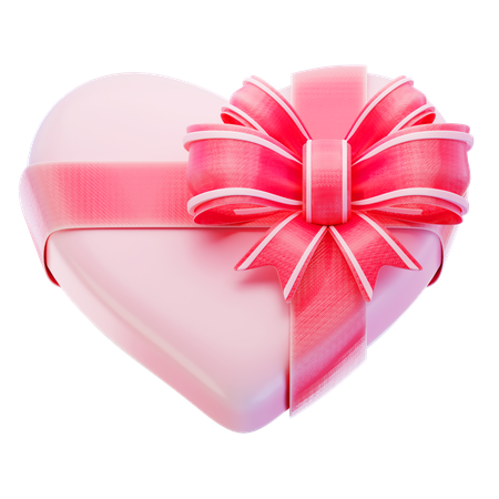 Caja de regalo de amor  3D Icon