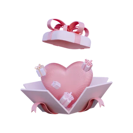 Caja de regalo de amor  3D Illustration