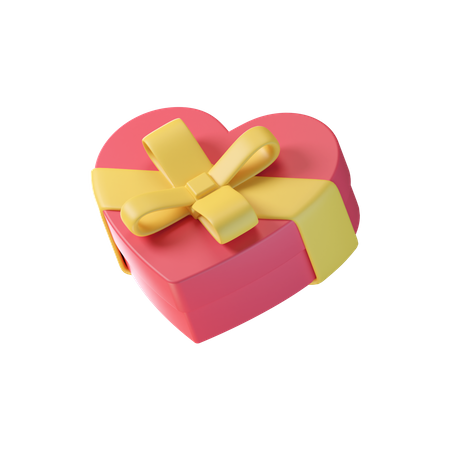 Caja de regalo de amor  3D Icon