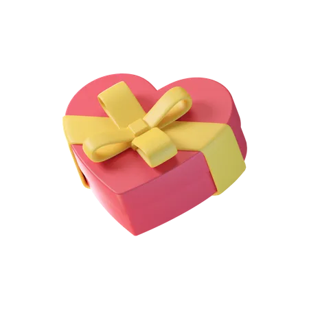 Caja de regalo de amor  3D Icon