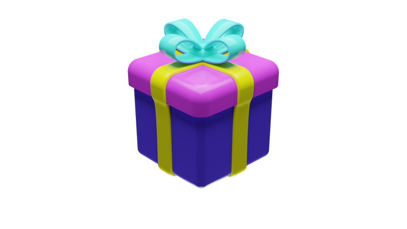Caja de regalo de año nuevo  3D Icon