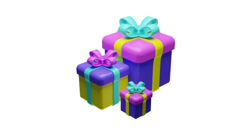 Caja de regalo de año nuevo  3D Icon