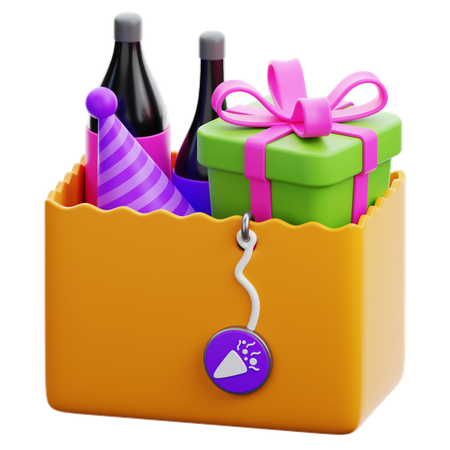 Caja de regalo de fiesta  3D Icon