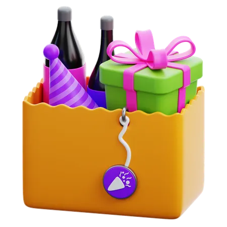 Caja de regalo de fiesta  3D Icon