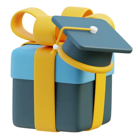 Caja de regalo de graduación  3D Icon