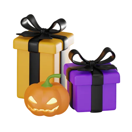 Caja de regalo de halloween  3D Icon