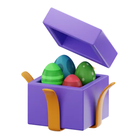 Caja de regalo de huevos de pascua  3D Icon