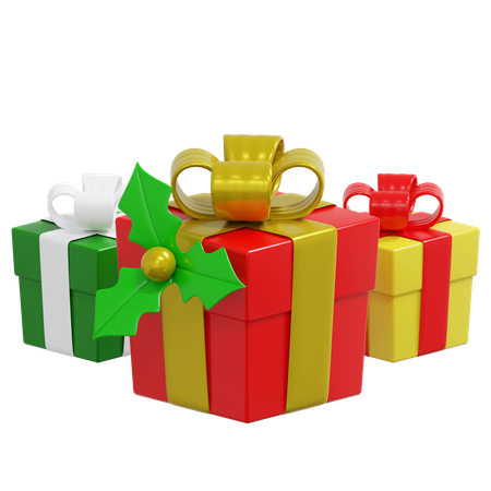 Caja de regalo de Navidad  3D Icon