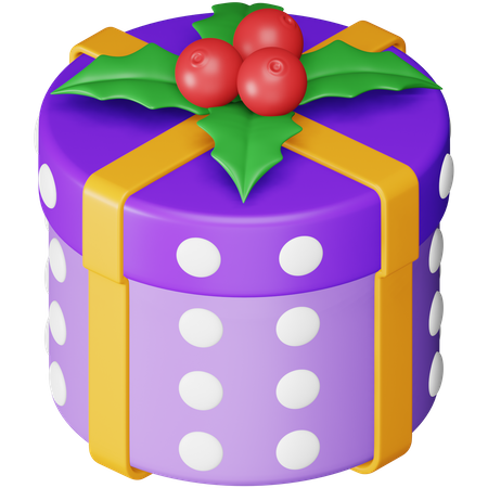 Caja de regalo de Navidad  3D Icon