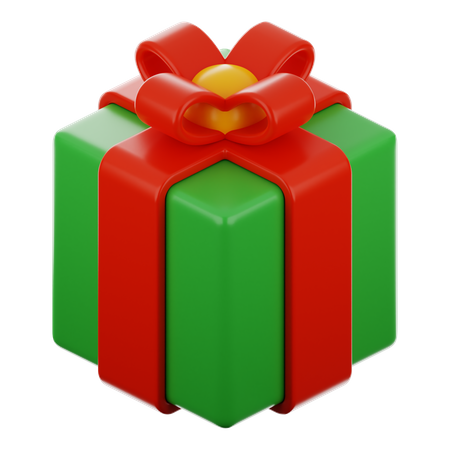 Caja de regalo de Navidad  3D Icon