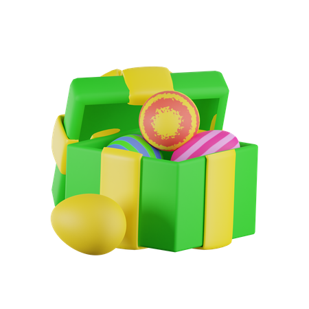 Caja de regalo de pascua  3D Icon