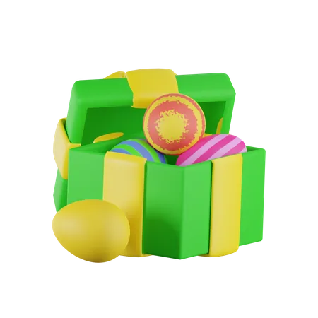 Caja de regalo de pascua  3D Icon