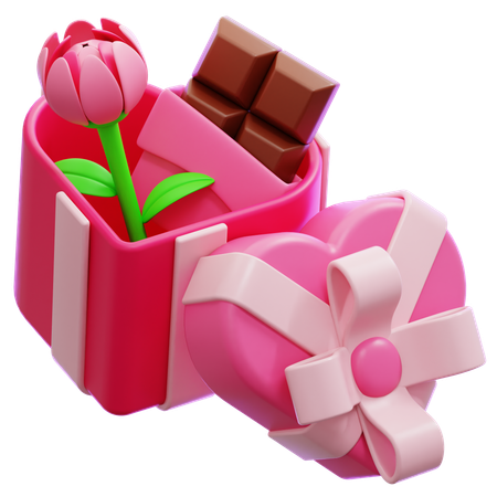 Caja de regalo de San Valentín  3D Icon