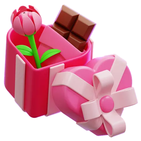 Caja de regalo de San Valentín  3D Icon