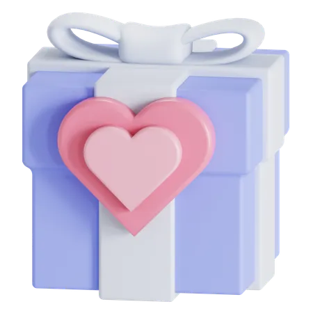 Caja de regalo de san valentín  3D Icon