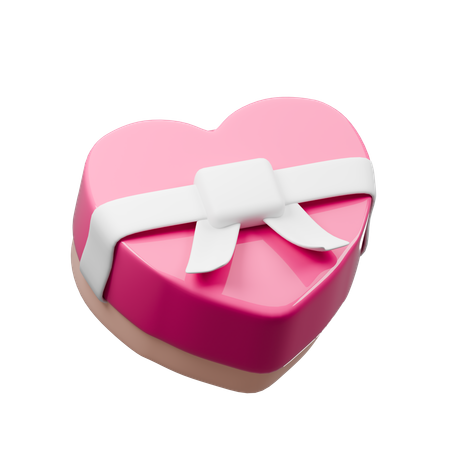 Caja de regalo de san valentín  3D Icon