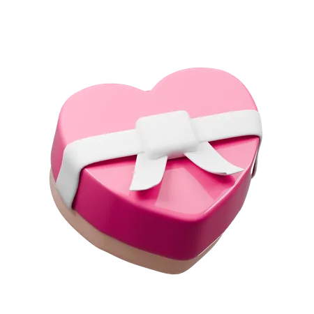 Caja de regalo de san valentín  3D Icon