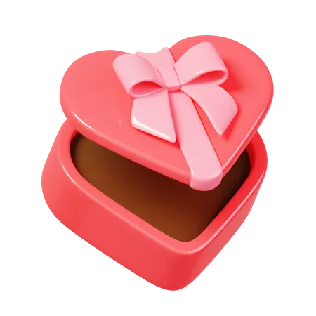 Caja de regalo en forma de corazón  3D Icon