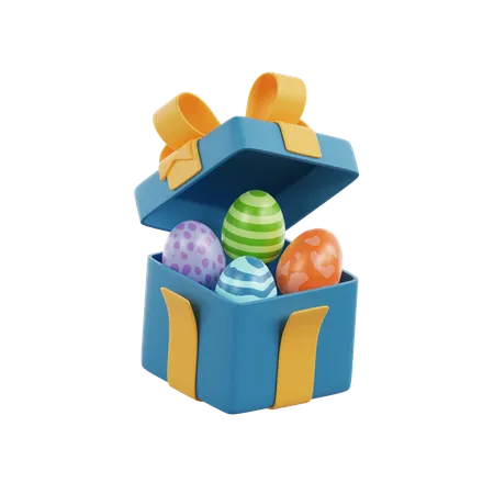 Caja de regalo de huevo  3D Icon