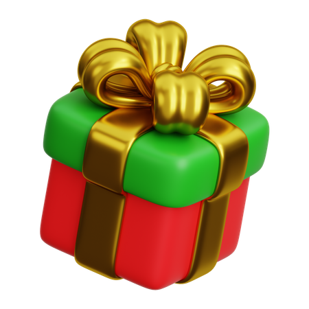 Caja de regalo de Navidad  3D Icon