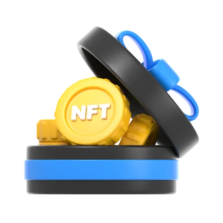 Caja de regalo nft  3D Icon