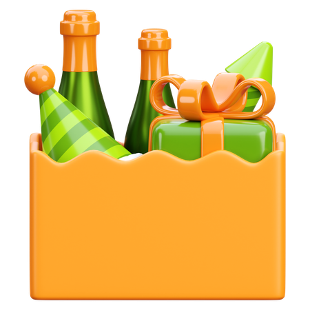 Caja de regalo de fiesta  3D Icon