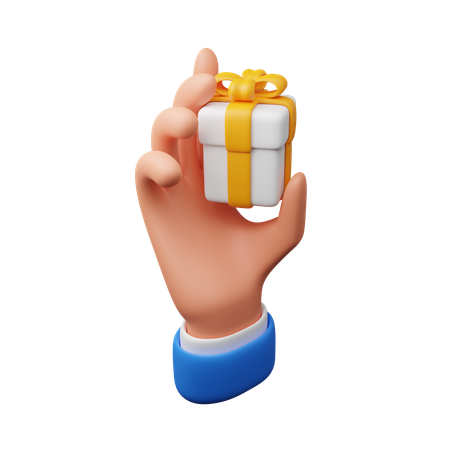 Caja de regalo que lleva a mano  3D Icon