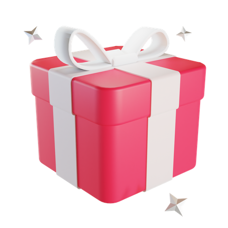 Caja de regalo roja  3D Illustration
