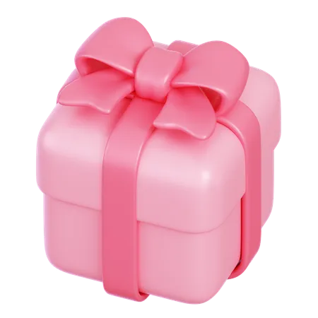 Caja de regalo rosa  3D Icon